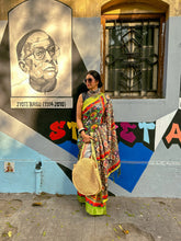 Mysore Silk Digital Print MultiColour Saree With Unstiched Blouse Piece-MPHMS-15-MULTI